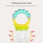Baby Nipple Fresh Food Fruit Milk Feeding Bottles Learn Feeding Drinking Handle Teething Pacifier with Bell, S