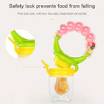 Baby Nipple Fresh Food Fruit Milk Feeding Bottles Learn Feeding Drinking Handle Teething Pacifier with Bell, S