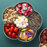 Flower-shaped Transparent Wedding Candy Snack Dried Fruit Storage Box, Single Layer, Double Layer