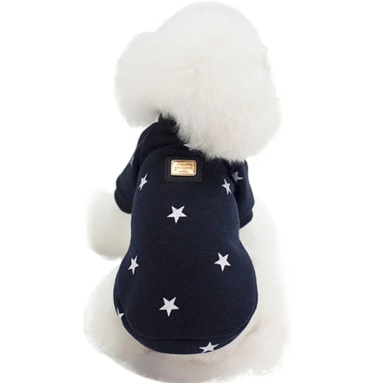 Pet Fall and Winter Five-pointed Star Pattern Sweater Pet Warm Clothes, L, XXL, XL