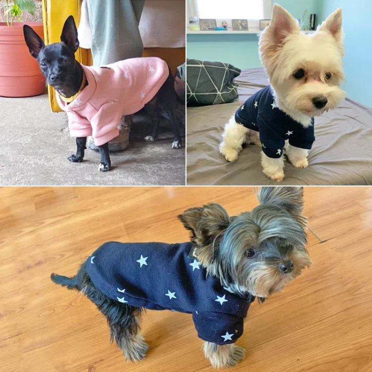 Pet Fall and Winter Five-pointed Star Pattern Sweater Pet Warm Clothes, L, XXL, XL