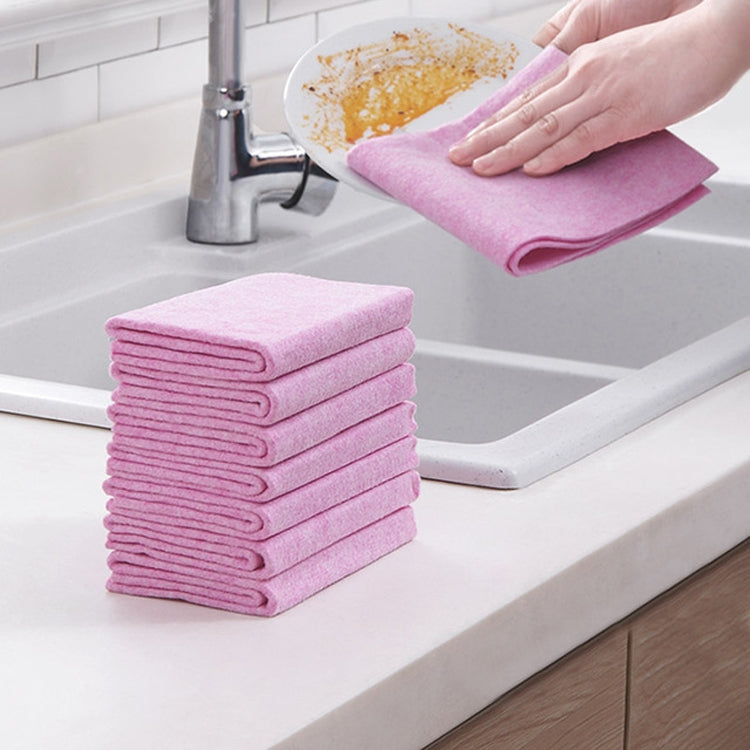 10 PCS Coconut Shell Rags Household Lint-free Thickening Water-absorbent Non-stick Oil Dishwashing Cleaning Cloth, 30x30cm