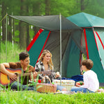 Outdoor 3-4 People Beach Thickening Rainproof Automatic Speed Open Four-sided Camping Tent, Automatic Vinyl, Upgraded Large Vinyl
