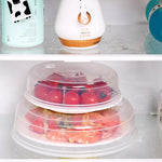 Kitchen Transparent Refrigerator Fresh-keeping Sealed Lid Microwave Oven Heating Lid Stackable Fresh Bowl Lid, Small, Large