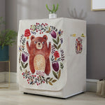 Cartoon Cotton and Linen Drum Roller Washing Machine Dust Cover, 83x60x60cm