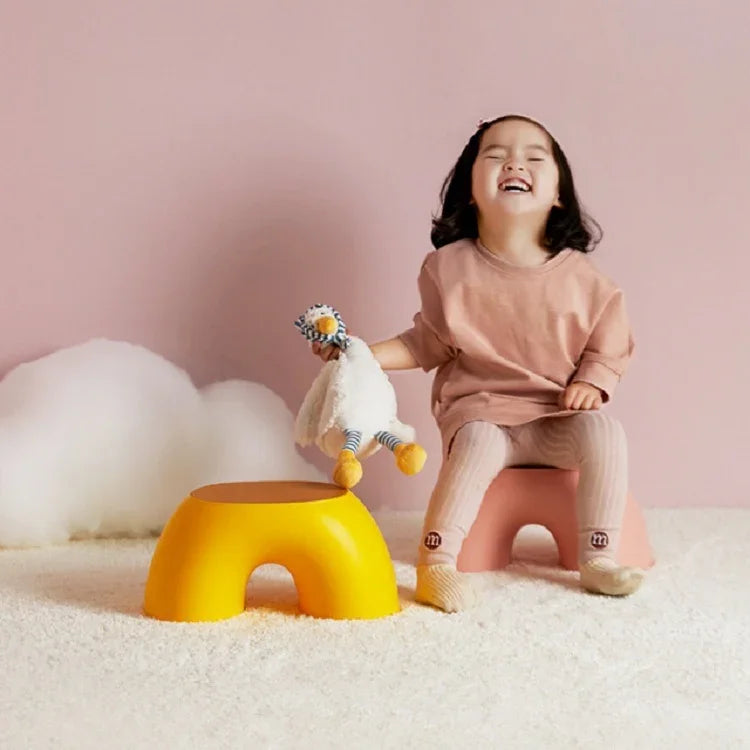 Simple Circular Small Bench Home Round Children Stool for Shoe Stool