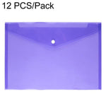 12 PCS A4 Clear Document Bag Paper File Folder Stationery School Office PP Case