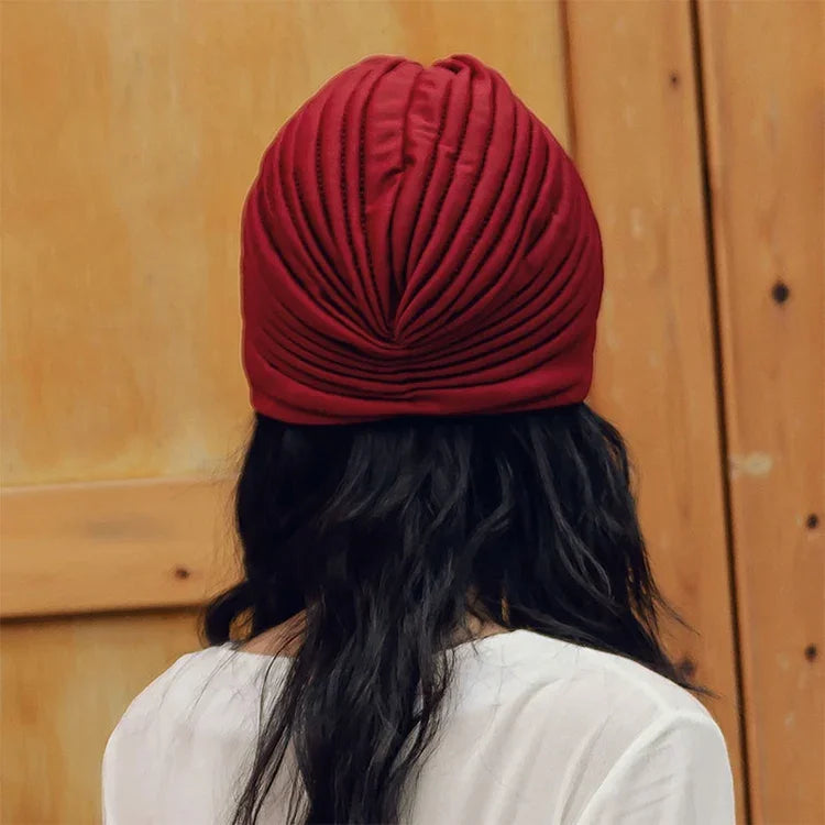 Holiday Stretchy Turban Head Wrap Band Sleep Hat Ear Cap