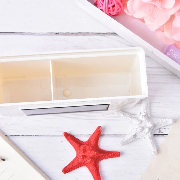 2 PCS Magnetic Plastic Storage Box Drawer Blackboard Chalk Pens Desk Storage Organiser Home Storage Boxes, Magnetic Storage Box