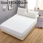 Plain Mattress Protector Bed Mat Mattress Cover Fitted Sheet, 180X200cm, 150X200cm