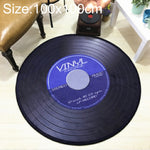 Creative Retro 3D DVR Record Carpet Round CD Floor Mat Home Decor Living Room Kid Bedroom Decoration  Rug,, Diameter 60cm, Diameter 80cm, Diameter 100cm, Diameter 120cm, Diameter 160cm, Diameter 180cm