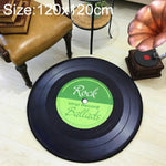 Creative Retro 3D DVR Record Carpet Round CD Floor Mat Home Decor Living Room Kid Bedroom Decoration  Rug,, Diameter 60cm, Diameter 80cm, Diameter 100cm, Diameter 120cm, Diameter 160cm, Diameter 180cm