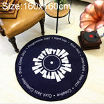 Creative Retro 3D DVR Record Carpet Round CD Floor Mat Home Decor Living Room Kid Bedroom Decoration  Rug,, Diameter 60cm, Diameter 80cm, Diameter 100cm, Diameter 120cm, Diameter 160cm, Diameter 180cm