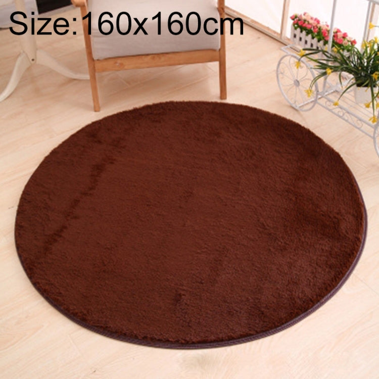 KSolid Round Carpet Soft Fleece Mat Anti-Slip Area Rug Kids Bedroom Door Mats, Diameter: 140cm, Diameter: 160cm
