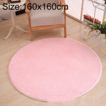 KSolid Round Carpet Soft Fleece Mat Anti-Slip Area Rug Kids Bedroom Door Mats, Diameter: 140cm, Diameter: 160cm