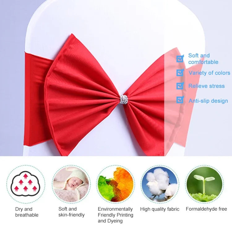 Spandex Chair Sash fit all chair Wedding Chair Sashes Bow Elastic Chair Ribbon Back Tie Bands for Wedding Party Ceremony Banquet, TBD0324630401A, TBD0324630401B, TBD0324630401C, TBD0324630401D, TBD0324630401E, TBD0324630401F, TBD0324630401G            ...