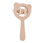 Baby Puzzle Early Education Hand Rattle Wooden Toy, Bear Bell, Bear Big Bead, Bear Small Bead, Bear Single Bead, Owl Bell