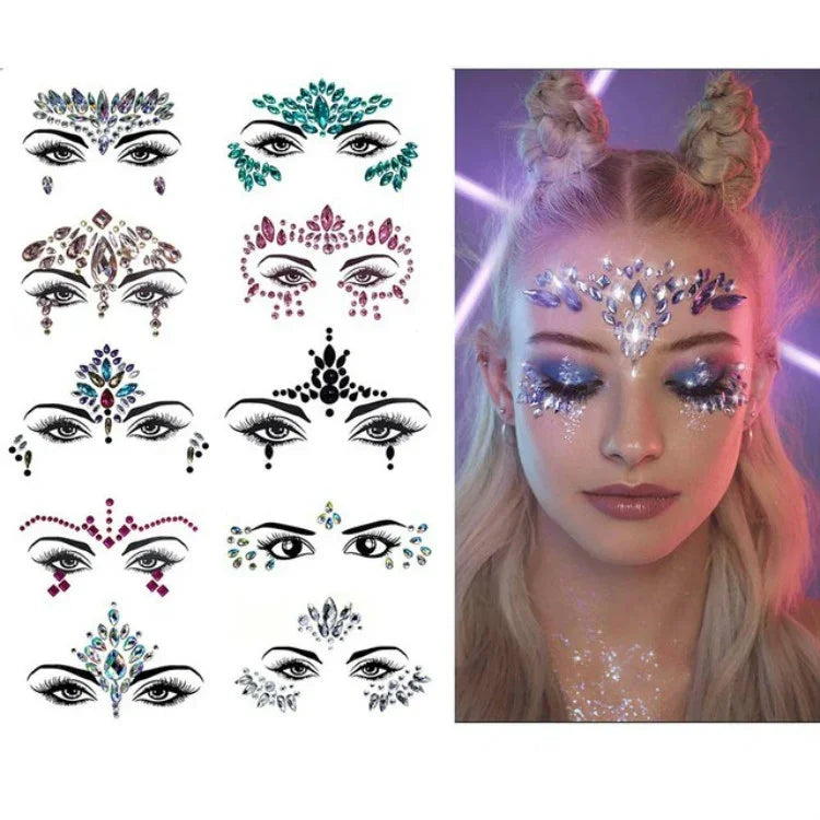 3 PCS  Forehead Green Masquerade Makeup Acrylic Face Sticker, YT-01, YT-01-1, YT-01-2, YT-01-3, YT-01-4, YT-01-5, YT-01-6, YT-02, YT-03, YT-04, YT-05, YT-07, YT-08, YT-10, YT-11, YT-12, YT-13, YT-14, YT-15, YT-16, YT-17, YT-18, YT-19, YT-20, YT-21, YT-...