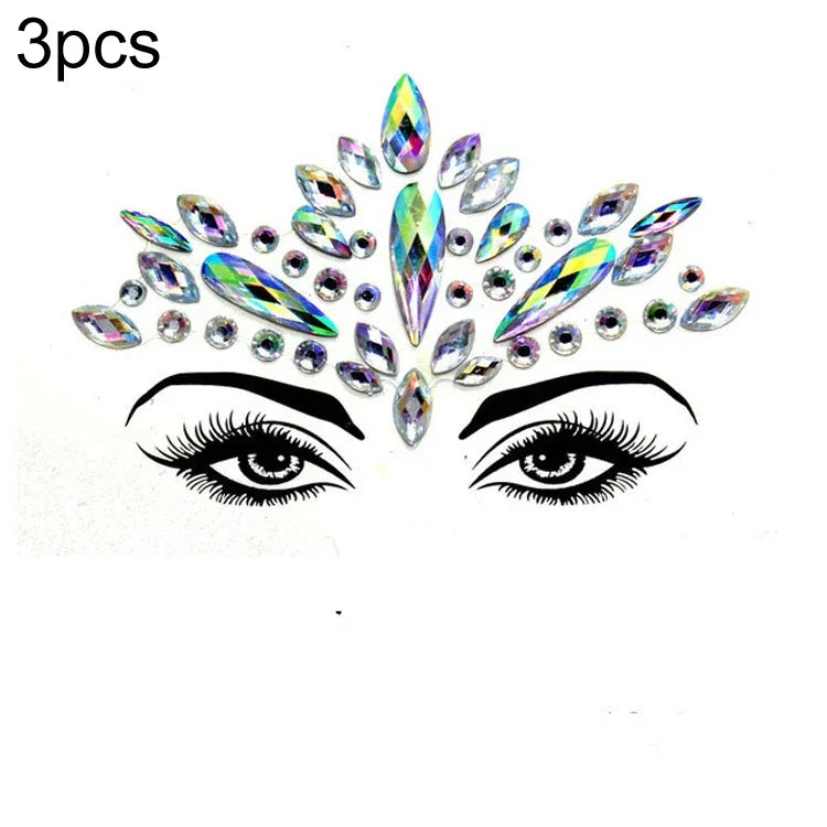 3 PCS  Forehead Green Masquerade Makeup Acrylic Face Sticker, YT-01, YT-01-1, YT-01-2, YT-01-3, YT-01-4, YT-01-5, YT-01-6, YT-02, YT-03, YT-04, YT-05, YT-07, YT-08, YT-10, YT-11, YT-12, YT-13, YT-14, YT-15, YT-16, YT-17, YT-18, YT-19, YT-20, YT-21, YT-...