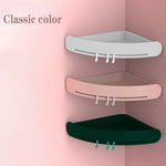 Bathroom Bath Rack Wall-mounted Punch-free Triangle Plastic Storage Basket