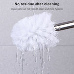 Stainless Steel Long Handle Toilet Brush Toilet Cleaning Brush, Triangle Shape Base