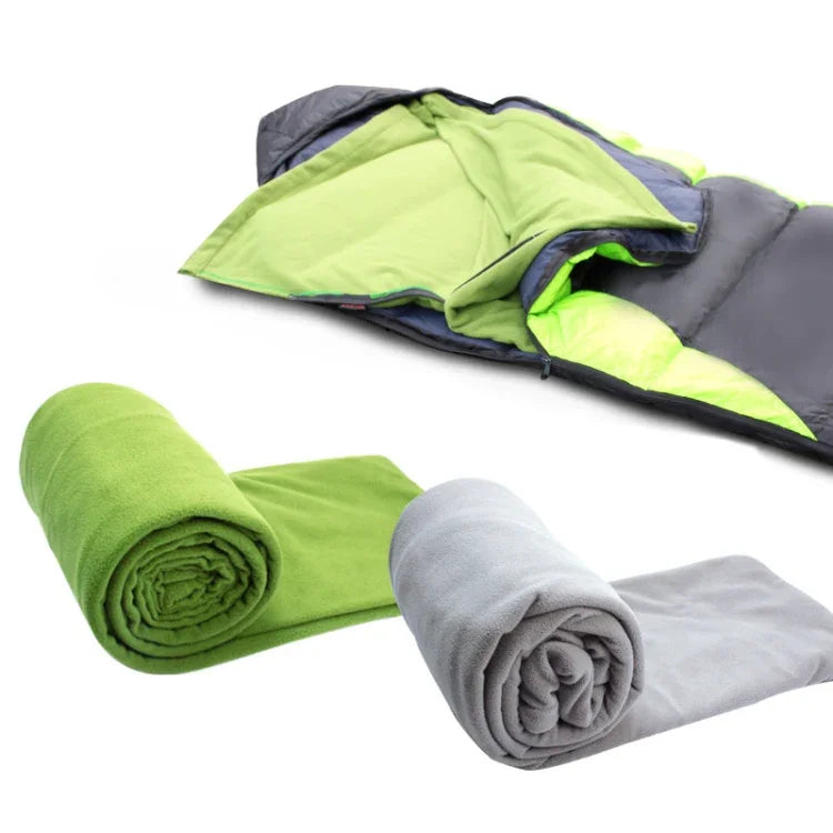 Outdoor Fleece Sleeping Bag Camping Trip Air Conditioner Dirty Sleeping Bag Separated By Knee Blanket During Lunch Break, Extra Thick Section (Plaid Cloth), Thickened (Blue), Thickened (Army Green), Thickened (Grass Green), Thickened (Gray)            ...