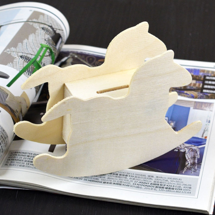 Lovely Child DIY Wooden Trojan Piggy Bank, 14.8x11cm