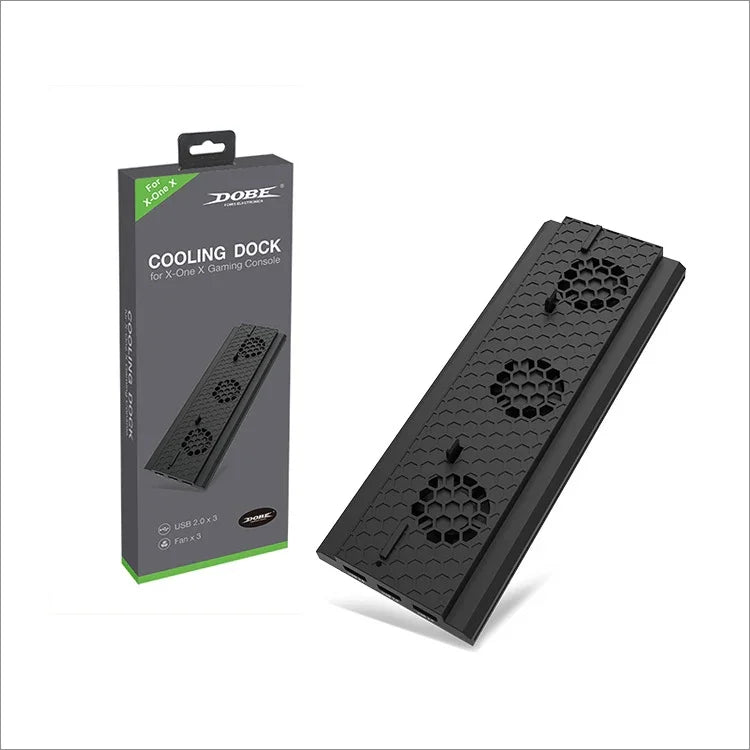 DOBE TYX-1768 Heat Dissipate Vertical Stand Base Cooling Dock Cooling Fan Bracket for XBOX One X Game Console, TYX-1768