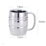 Stainless Steel Beer Cup Mugs Outdoor Camping Western Tea Coffee Cup Insulated Portable Water Cup Drinkware with Handle, Outdoor Beer Cup