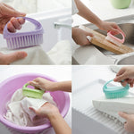 2 PCS  Multi Functional Soft Hair Laundry Washing Shoes Bathroom Cleaning Brush