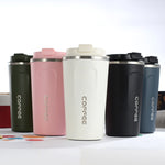 Smart Version Double Stainless steel 304 Coffee Mug Car Thermos Mug Travel Thermo Cup, 380ml Black, 380ml Green, 380ml Blue, 380ml Pink, 380ml White, 510ml White, 510ml Black, 510ml Green, 510ml Blue, 510ml Pink