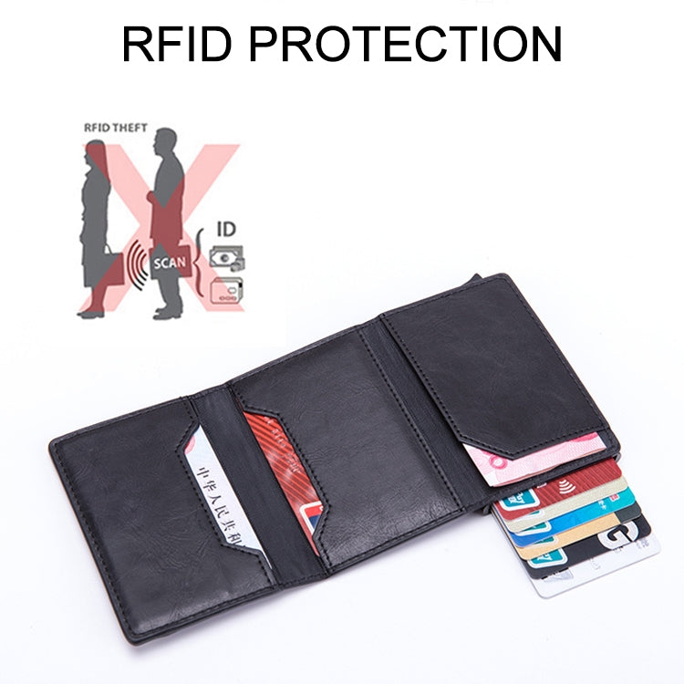 Magnetic RFID Bag Multifunctional Aluminum Automatic Pop-up Credit Card Package