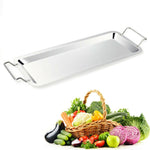Stainless Steel Chicken Wing Leg Barbecue Rack with Drip Pan, Barbecue Rack