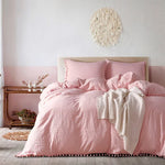 Princess Bedding Sets With Washed Ball Decorative Microfiber Fabric Cover Pillowcase, Twin（One Pillowcase and One Quilt）, Queen（Two Pillowcase and One Quilt）, King（Two Pillowcase and One Quilt）
