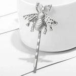 2 PCS Retro Hair Accessories Fashion Temperament Matte Bee Hair Clip