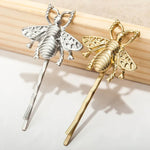 2 PCS Retro Hair Accessories Fashion Temperament Matte Bee Hair Clip