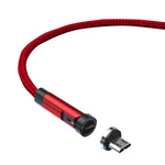 CC57 540 Degrees Rotary Magnetic Fast Charging Data Cable, 1m + Micro USB + Red, 2m + Micro USB + Red, 1m + Micro USB + Black, 2m + Micro USB + Black