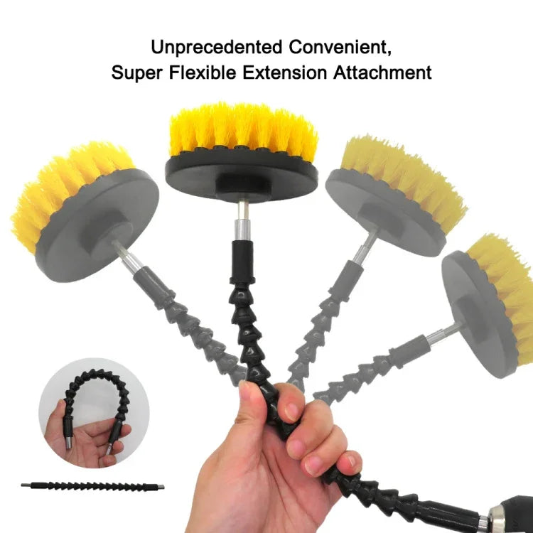 19 in 1 Household Nylon Hexagonal Electric Drill Brush Pads Scouring Sanding Disc Pad Kits, 19 in 1