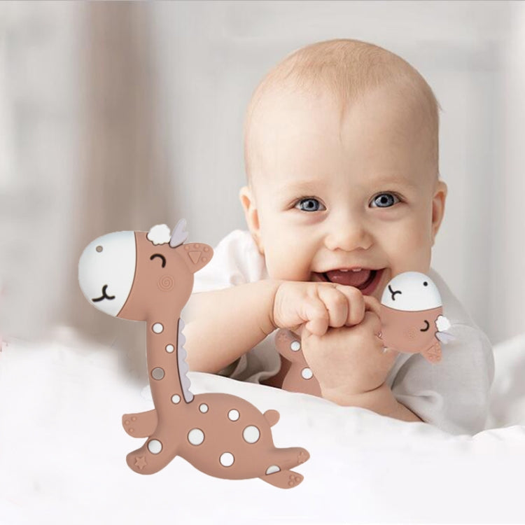 Cartoon Fawn Baby Teether Training Bite Molar Rod Silicone Toy Mother and Baby Supplies, Fawn Brown, Fawn Pink, Fawn Blue