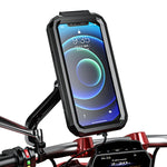 Kewig Bicycle Motorcycle Rearview Mirror Waterproof Box Touch Screen Phone Holder, Small Rearview Mirror Installation, Large Rearview Mirror Installation