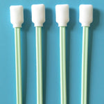 100 Sticks Inkjet Sponge Flat Head Cleaning Wipe Industrial Rod, 13cm