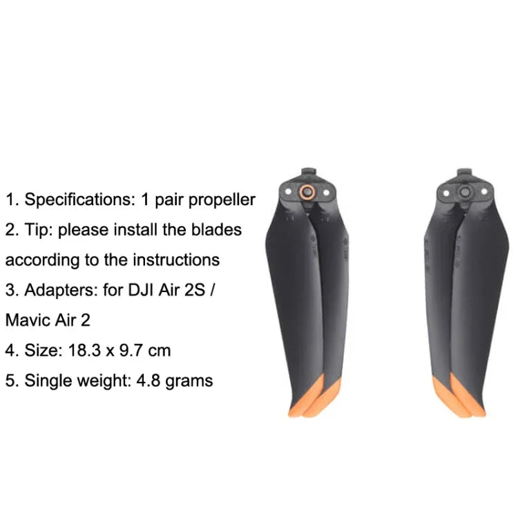 Original 1 Pair Noise Reduction Propeller For DJI Air 2S / Mavic Air 2, For Air 2S / Mavic Air 2