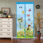 Magic Curtain Magnetic Snap Fly Bug Insect Mosquito Screen Net For Bedroom kitchen, 90x210cm, 100x210cm