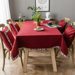 Solid Color Waterproof Tablecloth Linen Rectangular Tablecloth, 130x220cm, 130x240cm, 140x260cm, 130x300cm, 140x300cm