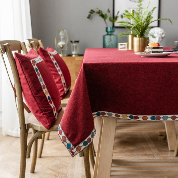 Solid Color Waterproof Tablecloth Linen Rectangular Tablecloth, 130x220cm, 130x240cm, 140x260cm, 130x300cm, 140x300cm