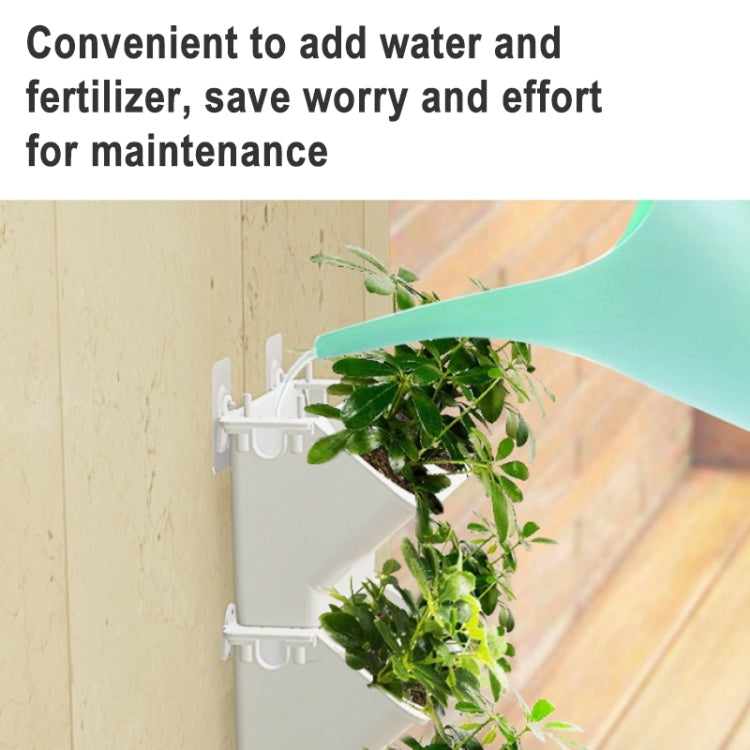 Interior Decoration Plant Wall Flower Pot Living Room Balcony Vertical Green Planting Box Stereo Combination Wall Hanging Pot, Size: 24x14x57 cm, 24x14x57cm(White), 24x14x57cm(Light Green), 24x14x57cm(Dark Green)