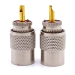 10pcs UHF Male PL259 Connector RG8 / RG58 Cable Lug Antenna Connector, UHF Male