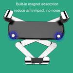 650 Vehicle-mounted Mobile Phone Gravity Bracket Air Outlet Navigation Holder, Black, Paste Black
