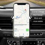 650 Vehicle-mounted Mobile Phone Gravity Bracket Air Outlet Navigation Holder, Black, Paste Black