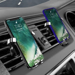 650 Vehicle-mounted Mobile Phone Gravity Bracket Air Outlet Navigation Holder, Black, Paste Black